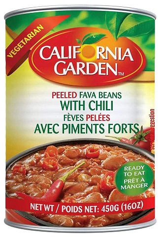 California Gardens Peeled Fava Recipe with Chili