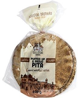 BB Puffed Up & Proud Pita Thin Style Whole Wheat Large