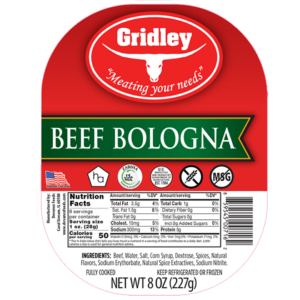 Gridley Halal Beef Bologna Sliced