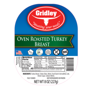 Gridley Halal Oven Roasted Turkey Breast Sliced